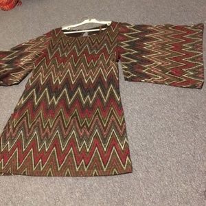 Fall Color Chevron Dress